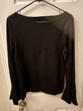 GAP Black Long Sleeve Boatneck Top